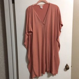Peach V-neck buttersoft dress